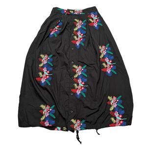 Engineered Garments Tuck Skirt FW24 Cotton Floral Embroidery Women's 1